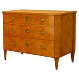 A Beautiful Late 18th Century Burlwood Swedish Commode